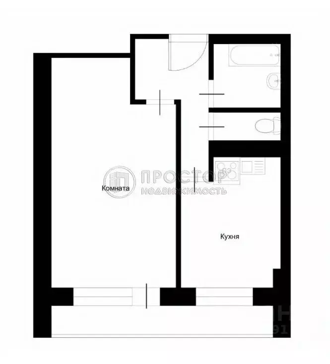 1-к кв. Москва Михалковская ул., 16/1 (42.1 м) - Фото 1