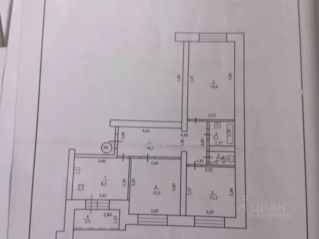 3-к кв. Башкортостан, Стерлитамакский район, Отрадовский сельсовет, с. ... - Фото 2