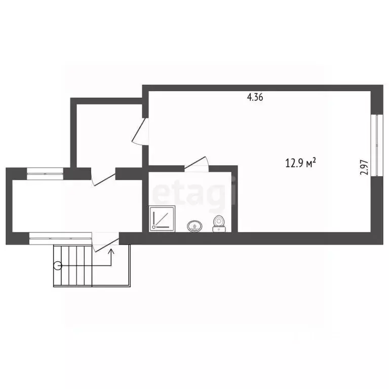Студия Вологодская область, Вологда Трудовая ул., 3А (16.3 м) - Фото 1