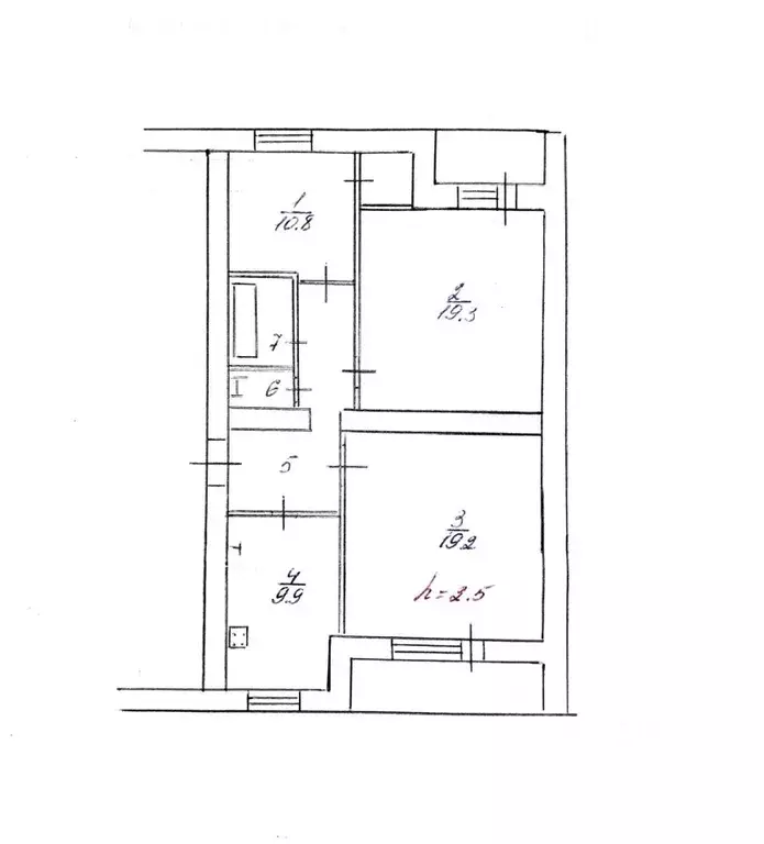 3-к кв. Калужская область, Дзержинский муниципальный округ, Товарково ... - Фото 2