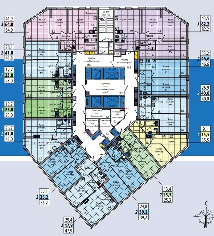 2-к кв. Свердловская область, Екатеринбург ул. Советская, 64/2 (39.9 . - Фото 1