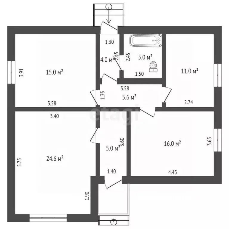 Дом в Крым, Черноморский район, с. Красноярское ул. Молодежная, 10 (86 ... - Фото 2