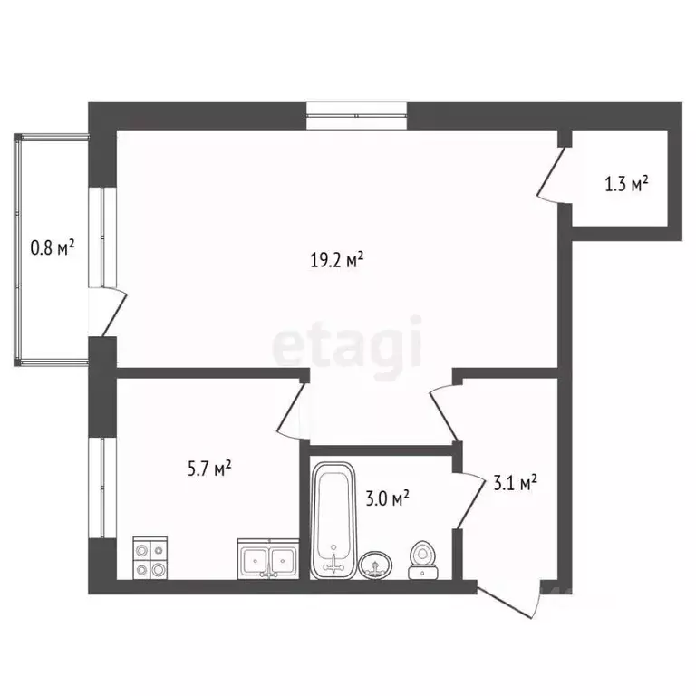 1-к кв. Нижегородская область, Нижний Новгород ул. Павла Мочалова, 3 ... - Фото 2
