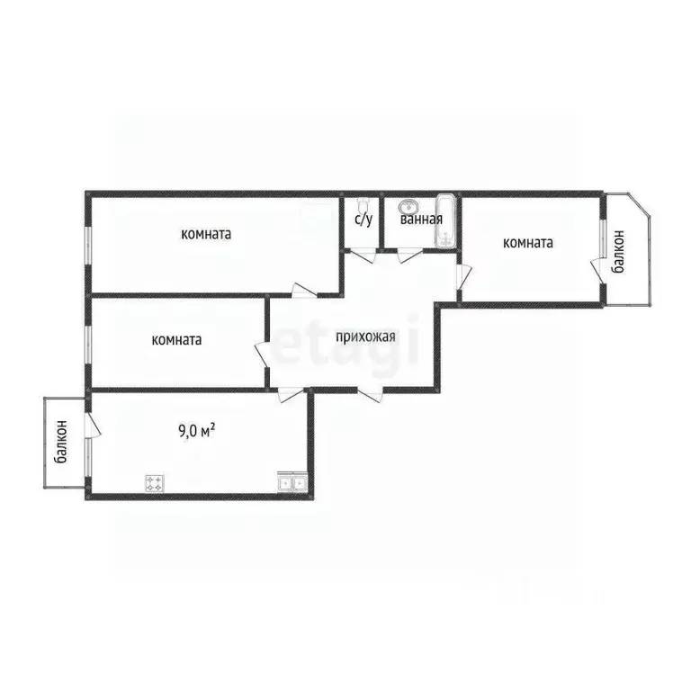 3-к кв. Костромская область, Кострома Давыдовский-3 мкр, 3 (64.5 м) - Фото 1