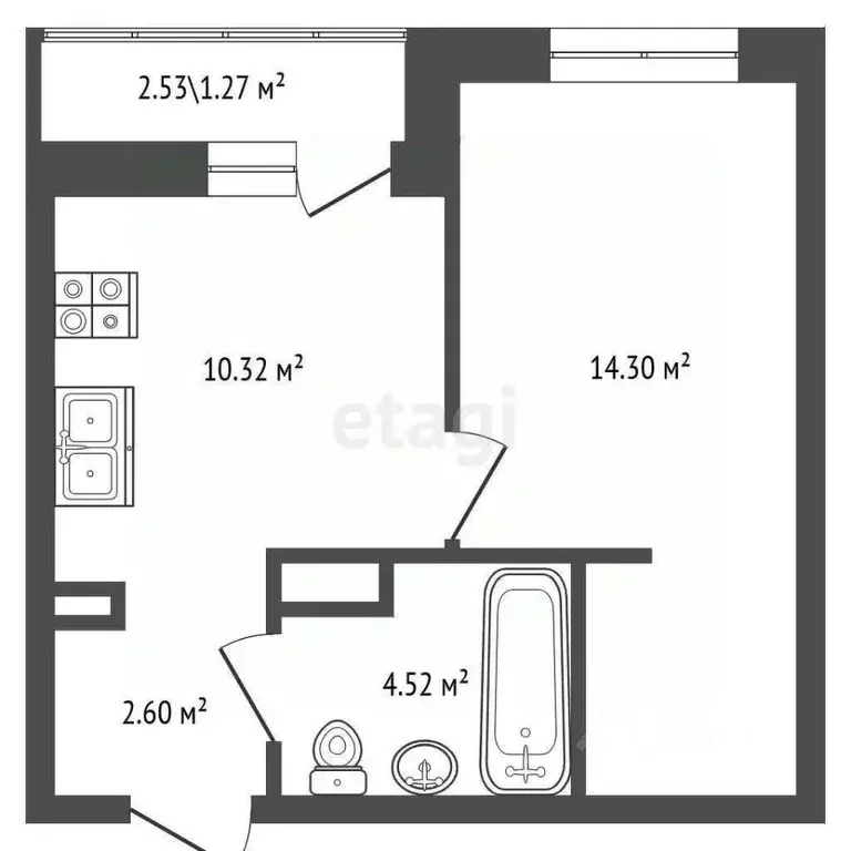 1-к кв. Санкт-Петербург просп. Энгельса, 29 (31.9 м) - Фото 1