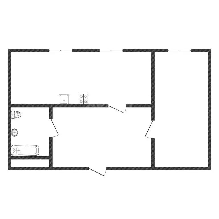 1-комнатная квартира: Черкесск, Октябрьская улица, 9Нк4 (45.6 м) - Фото 2