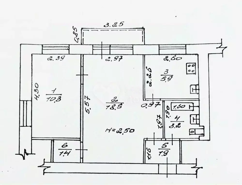 2-к кв. Волгоградская область, Волгоград ул. Ивана Федорова, 1 (41.2 ... - Фото 2