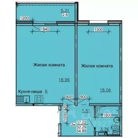 Студия Алтайский край, Барнаул ул. Союза Республик (54.89 м) - Фото 0