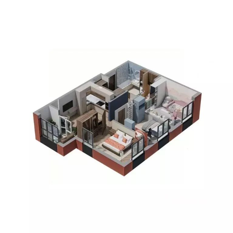 3-к кв. Брянская область, Брянск Школьный жилой комплекс (80.18 м) - Фото 2