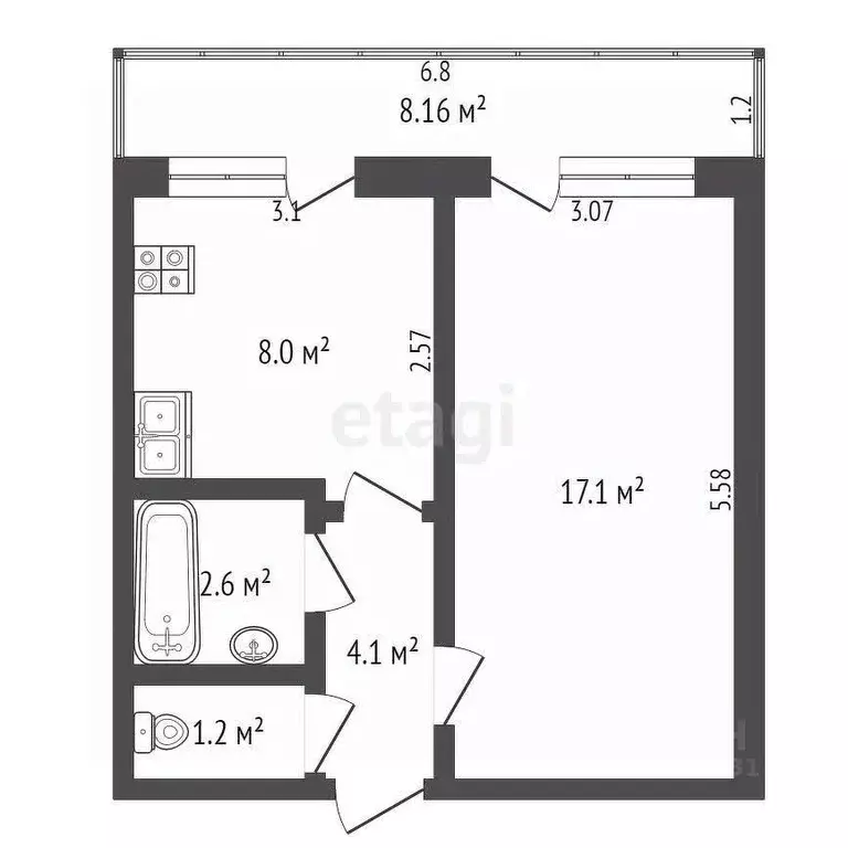 1-к кв. Ямало-Ненецкий АО, Новый Уренгой Лимбяяха мкр, Приозерный мкр, ... - Фото 2