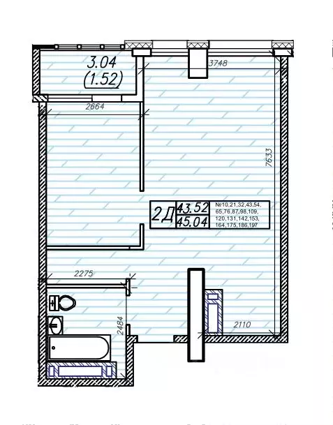 2-к кв. Приморский край, Владивосток Енисейская ул. (45.04 м) - Фото 1