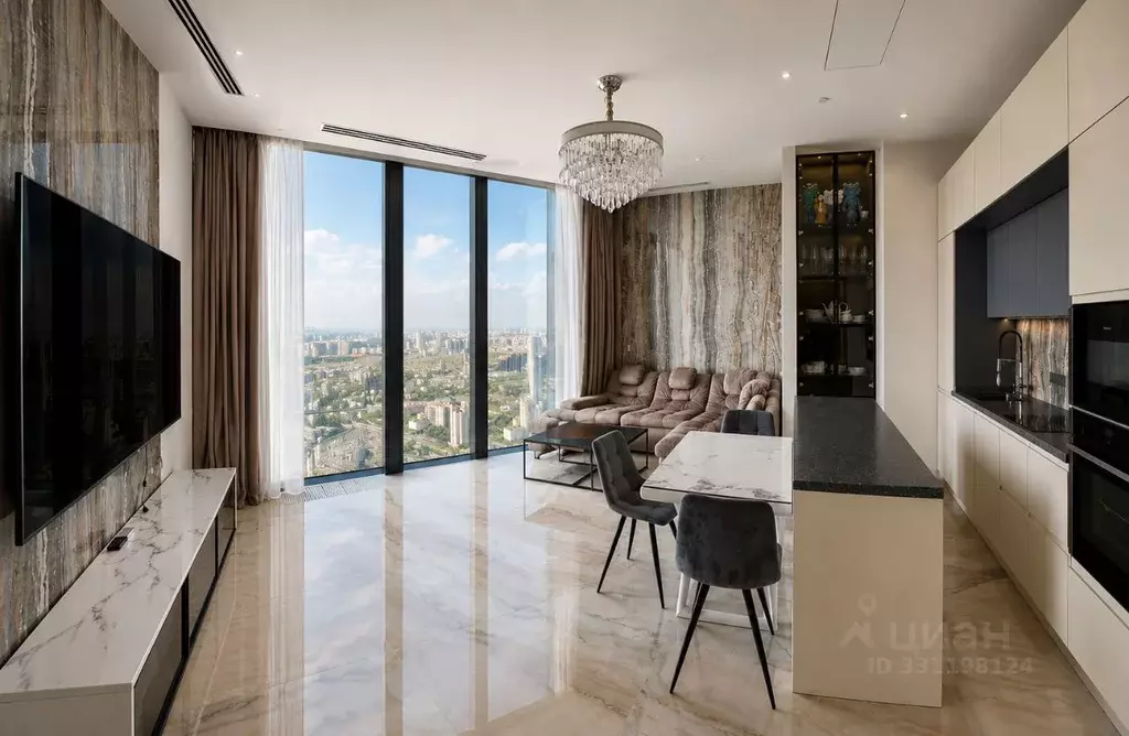 3-к кв. Москва 1-й Красногвардейский проезд, 22с1 (89.0 м) - Фото 1