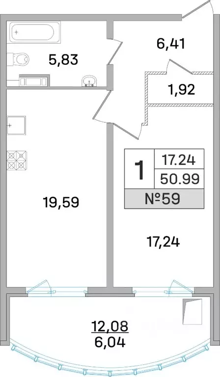 1-к кв. московская область, королев ул. калинина, 11 (50.99 м) - Фото 0