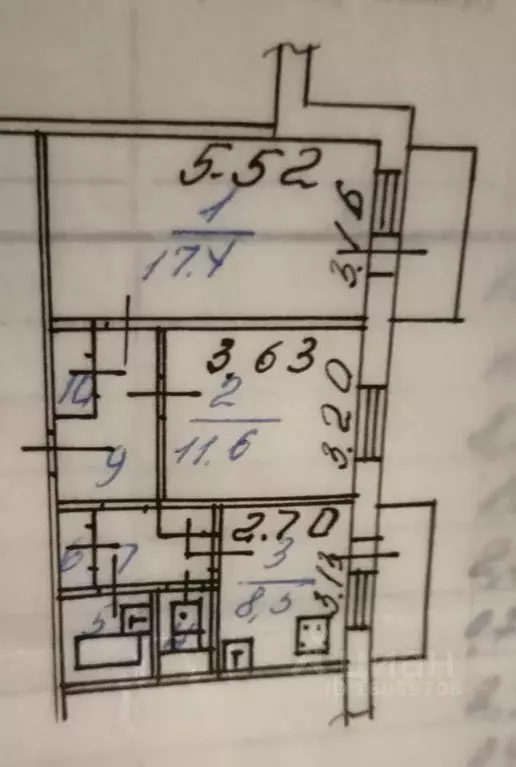 2-к кв. Белгородская область, Белгород ул. Менделеева, 8а (50.9 м) - Фото 2