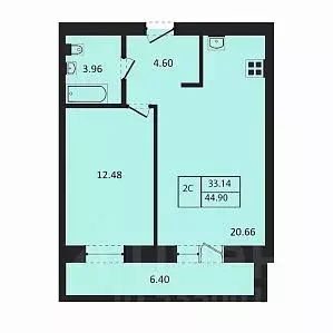 2-к кв. Новосибирская область, Новосибирск ул. Юности, 9 (44.9 м) - Фото 0