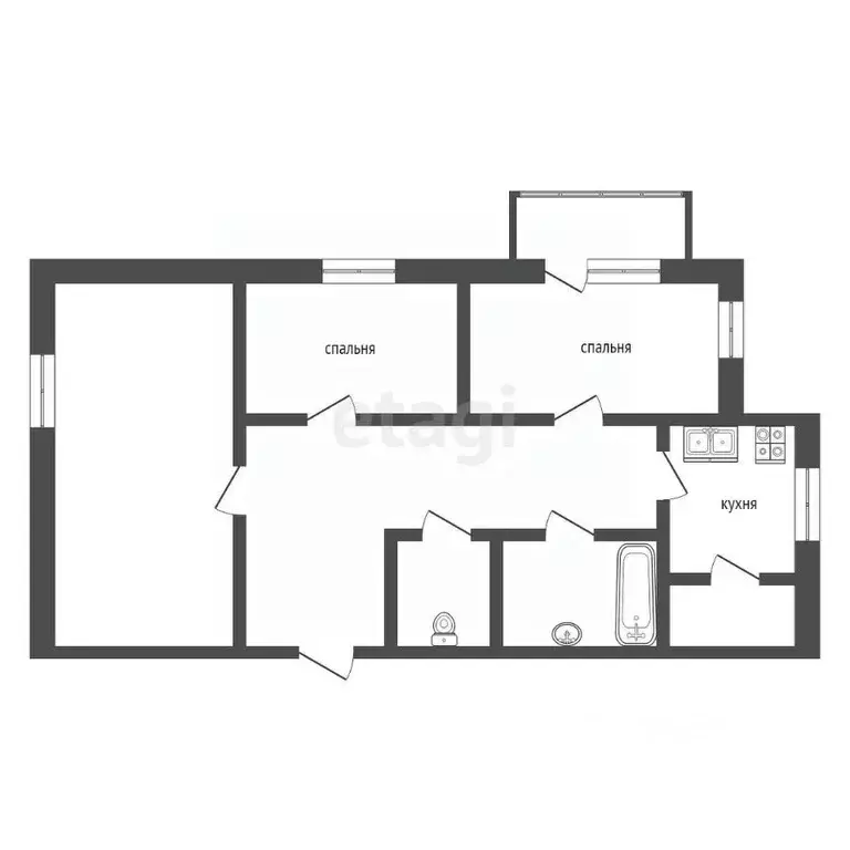 3-к кв. Ростовская область, Таганрог ул. Сергея Шило, 265Г (95.8 м) - Фото 1