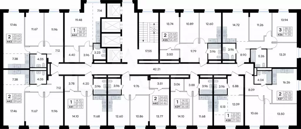 Квартира-студия, 38,2 м, 23/24 эт. - Фото 1