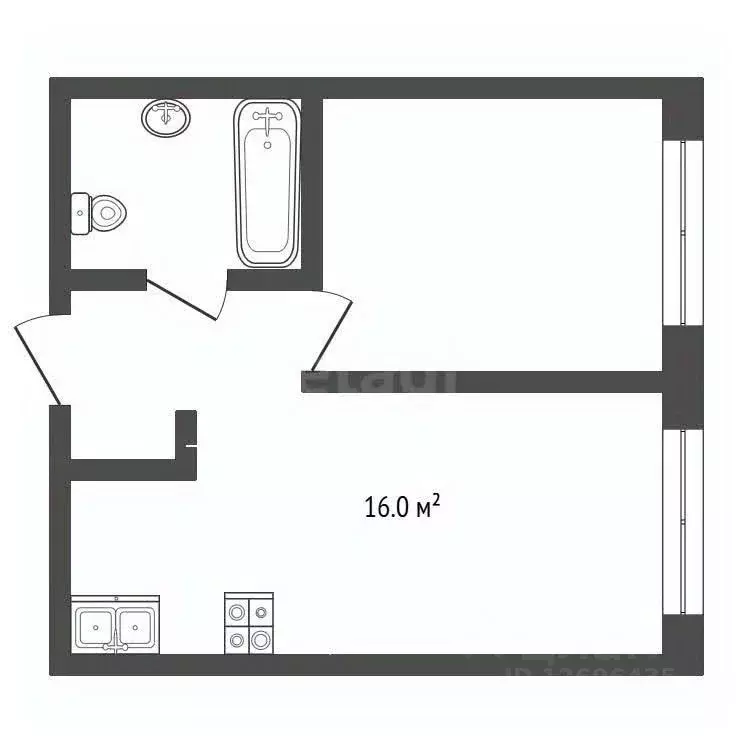 1-к кв. Москва ул. Николая Озерова, 8к1 (35.0 м) - Фото 1
