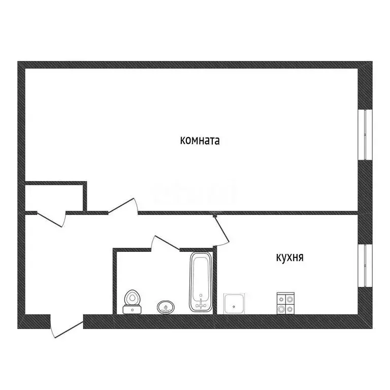 1-комнатная квартира: Кириши, проспект Ленина, 17 (31.3 м) - Фото 1