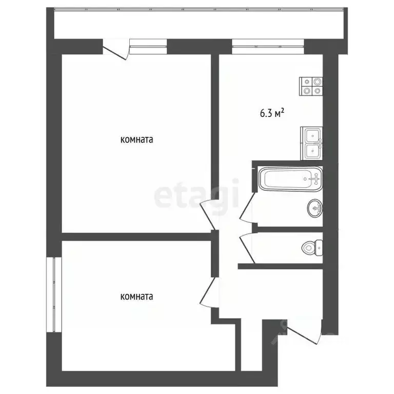 2-к кв. Москва ул. Талалихина, 16 (39.0 м) - Фото 2