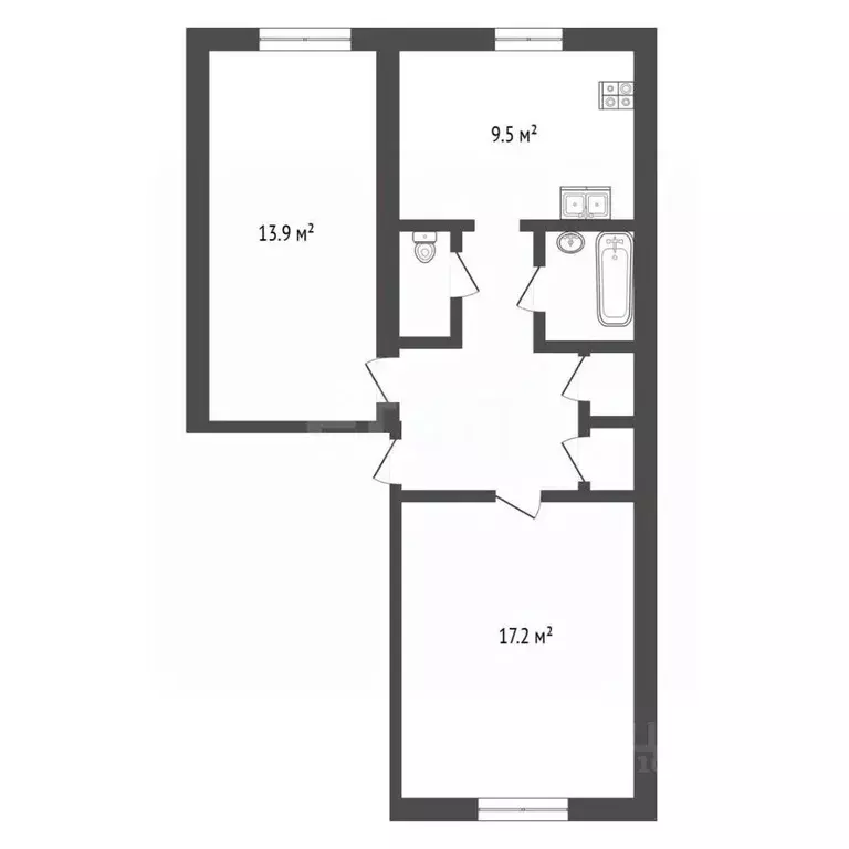 2-к кв. Крым, Феодосия муниципальный округ, с. Солнечное ул. ... - Фото 2