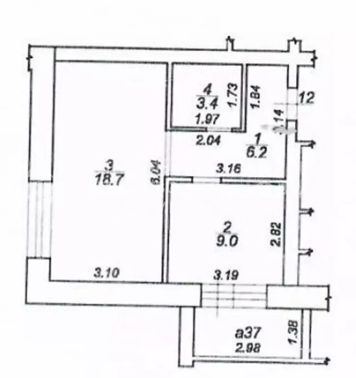 1-к кв. Рязанская область, Рыбное Большая ул., 4Г (37.3 м) - Фото 2