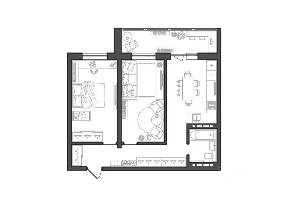 2-к кв. Волгоградская область, Волгоград Квартал жилой комплекс (58.7 ... - Фото 1