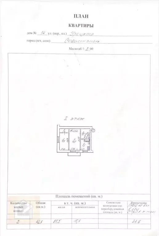 2-к кв. Севастополь ул. Хрусталева, 19А (43.8 м) - Фото 2