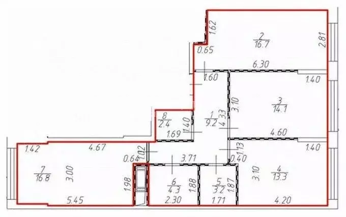 3-к кв. Московская область, Люберцы ул. 8 Марта, 48к1 (80.0 м) - Фото 1