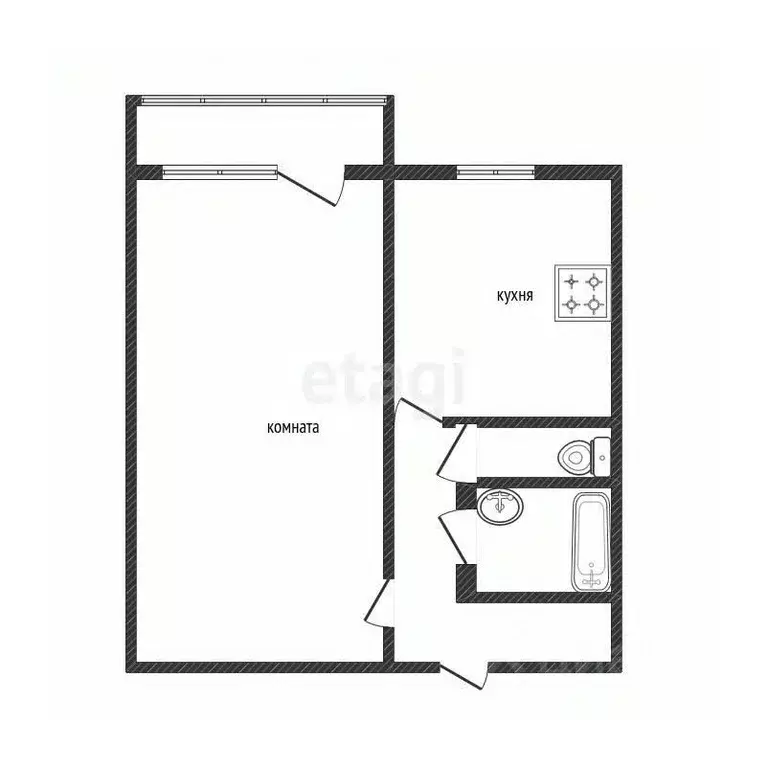 1-к кв. Воронежская область, Воронеж ул. Ломоносова, 114/25 (37.7 м) - Фото 2
