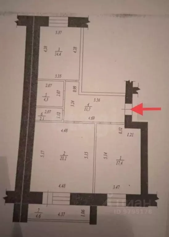 2-к кв. Татарстан, Казань просп. Победы, 230 (74.0 м) - Фото 2