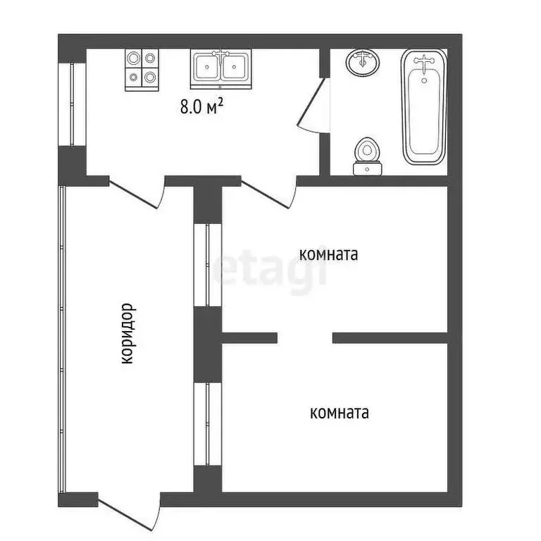 2-комнатная квартира: Пятигорск, улица Рубина, 5 (54 м) - Фото 0