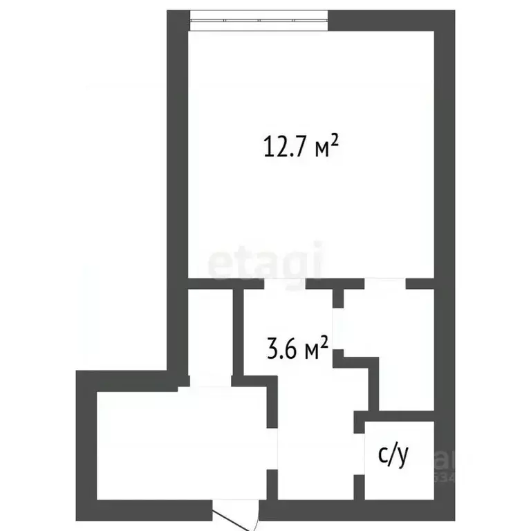 Студия Воронежская область, Нововоронеж Набережная ул., 8 (19.4 м) - Фото 2