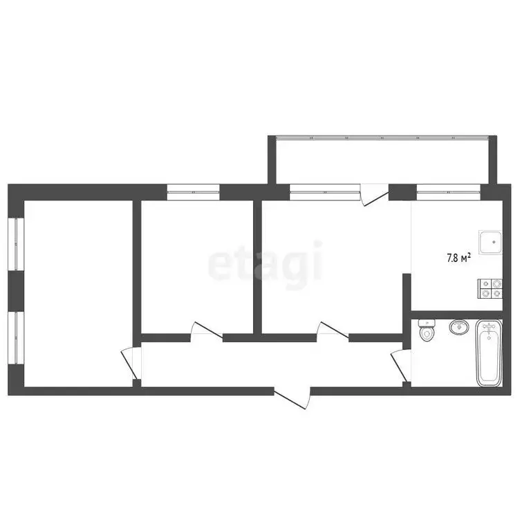 3-комнатная квартира: Тюмень, улица Прокопия Артамонова, 15 (72.9 м) - Фото 1