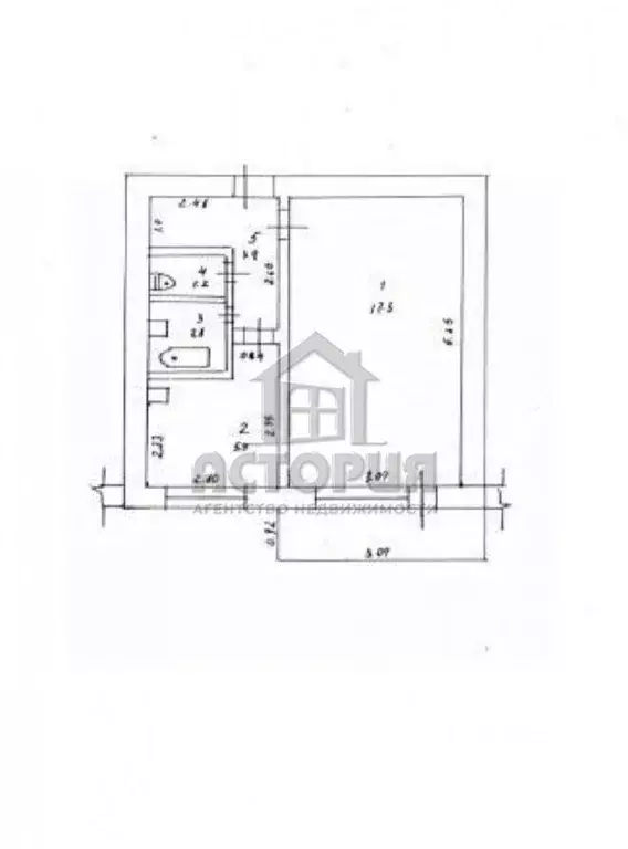 1-к кв. Красноярский край, Емельяново пгт ул. Аэропорт, 2 (31.1 м) - Фото 1