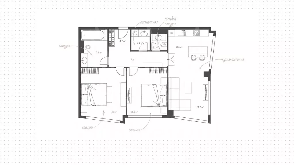 3-комнатная квартира: Москва, ул. Летниковская (89 м) - Фото 1