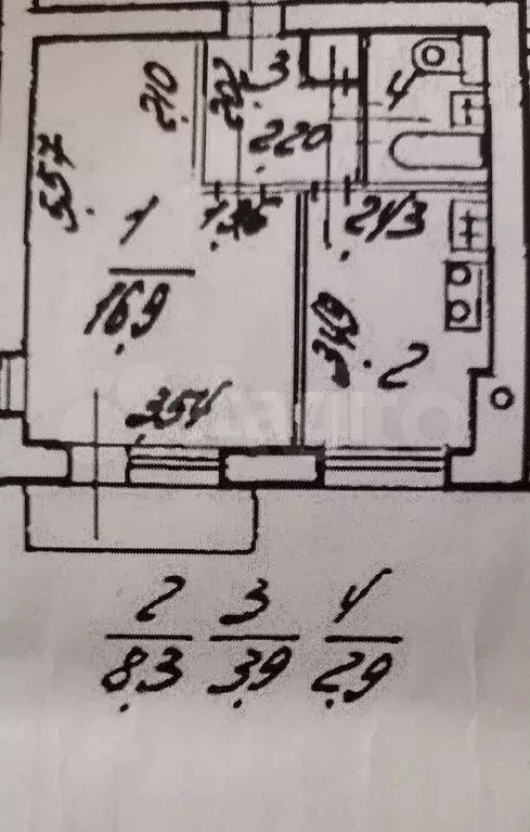 1-к. квартира, 32,4 м, 9/9 эт. - Фото 1