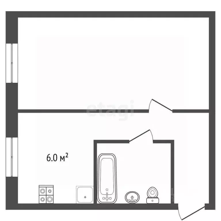 1-к кв. Тамбовская область, Тамбов Астраханская ул., 166 (28.9 м) - Фото 2