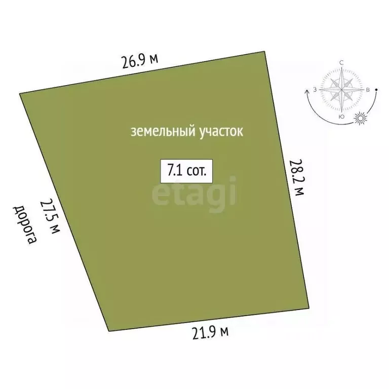 Участок в Тюменская область, Тюменский муниципальный округ, ... - Фото 1