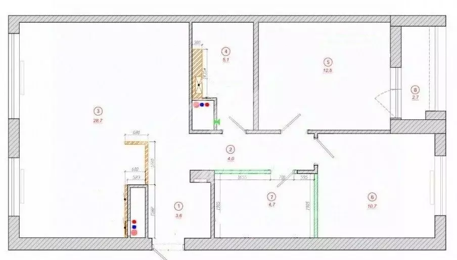 2-к кв. Московская область, Красногорск городской округ, Отрадное пгт ... - Фото 2