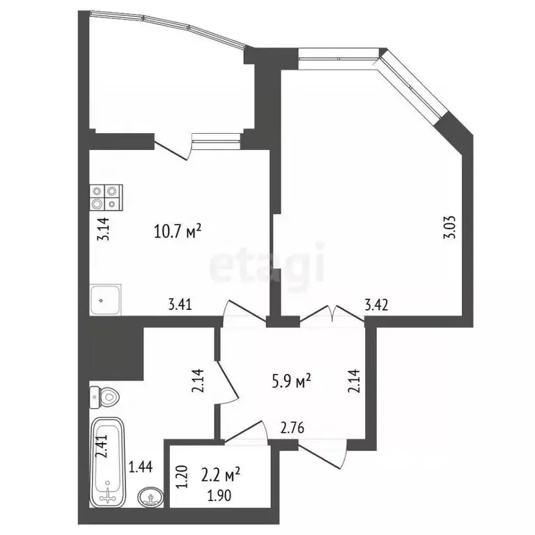 1-к кв. Москва, Москва, Московский г. ул. Бианки, 12к1 (39.5 м) - Фото 2