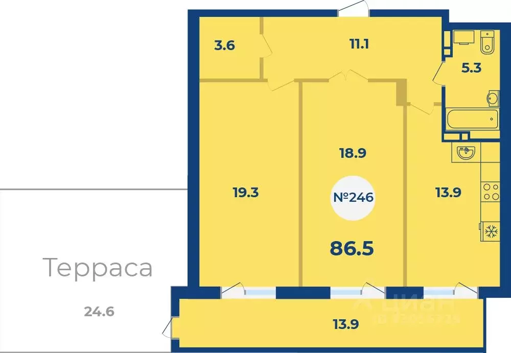 Свободной планировки кв. Приморский край, Владивосток ул. Жигура, 8 ... - Фото 1