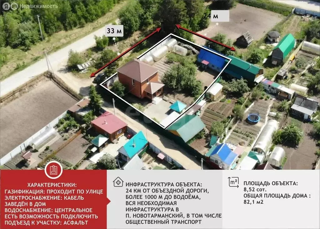 Дом в посёлок Новотарманский, Дачная улица (82.1 м) - Фото 2