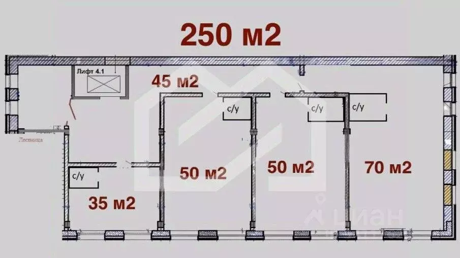 Офис в Москва ул. Фридриха Энгельса, 46С7 (731 м) - Фото 2