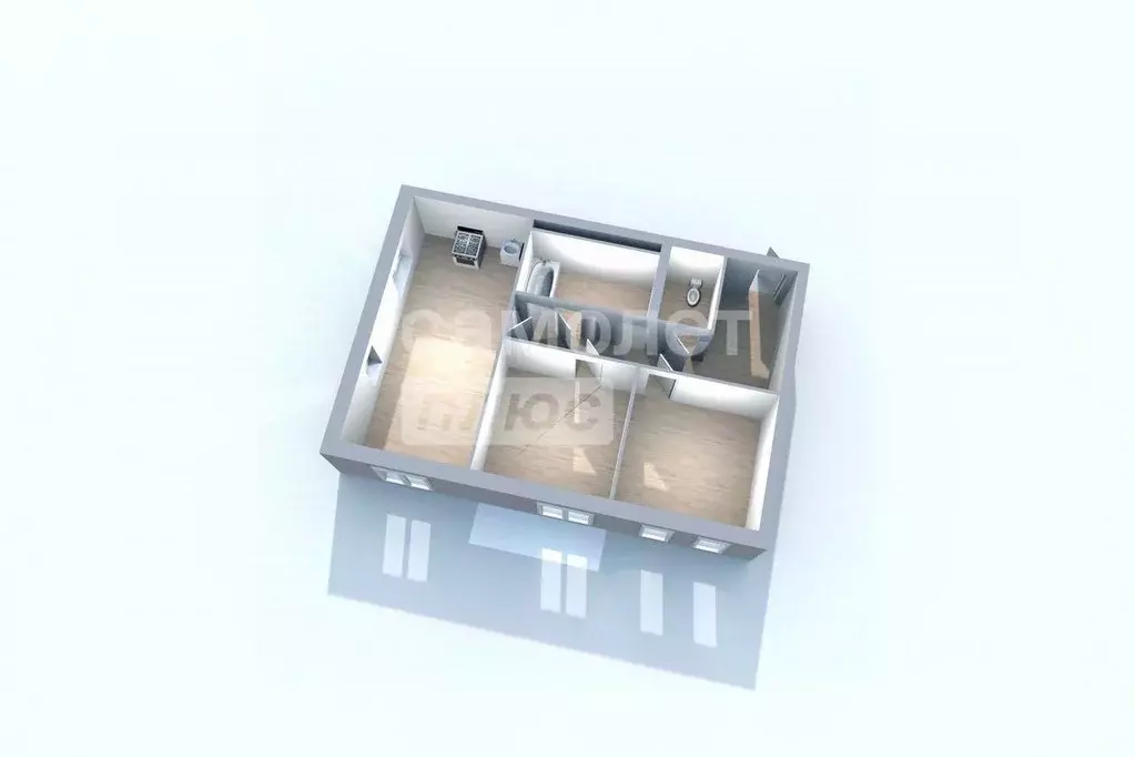 2-к кв. Тюменская область, Тюмень ул. Республики, 205 (64.8 м) - Фото 2