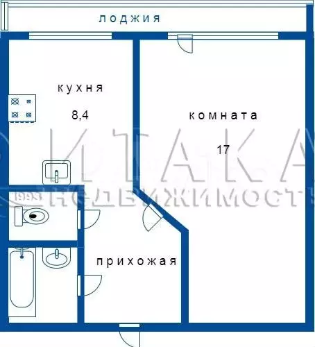 1-к. квартира, 33 м, 9/17 эт. - Фото 0