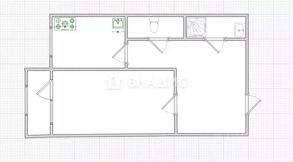 1-к кв. Пензенская область, Пенза ул. Ивановская, 143 (38.9 м) - Фото 2