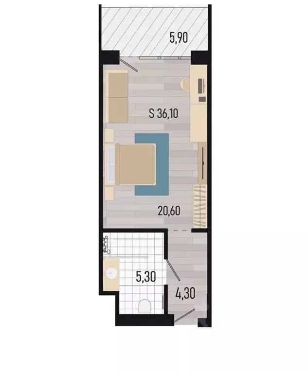 Комната Краснодарский край, Туапсинский муниципальный округ, с. Агой ... - Фото 2