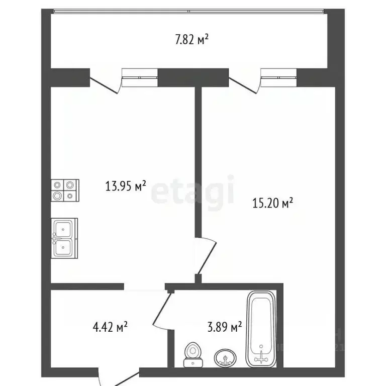 1-к кв. Марий Эл, Йошкар-Ола бул. Ураева, 8Б (45.28 м) - Фото 2