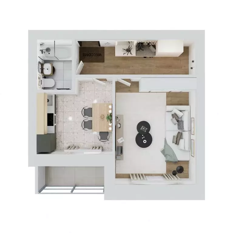 1-комнатная квартира: Новосибирск, Ленинский район, микрорайон ... - Фото 2